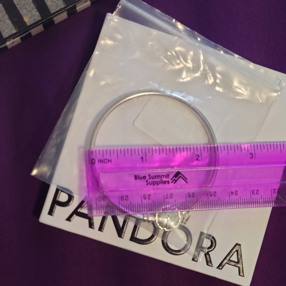 Pandora Moments Sparkling Snowflake Clasp Bangle NWT, NIB, SOLD-OUT ONLINE - Picture 2 of 6